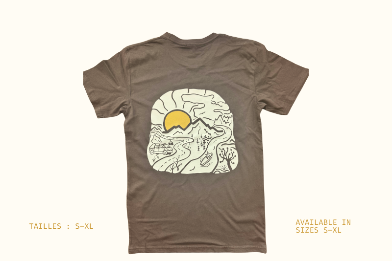 Brown Graphic T-Shirt – 100% Cotton | Vanpackers