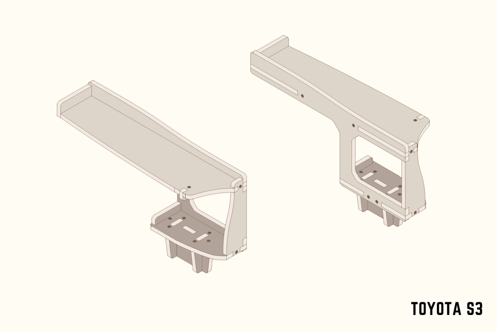 Set of 2 Shelves for Minivan - Toyota Sienna | Vanpackers®