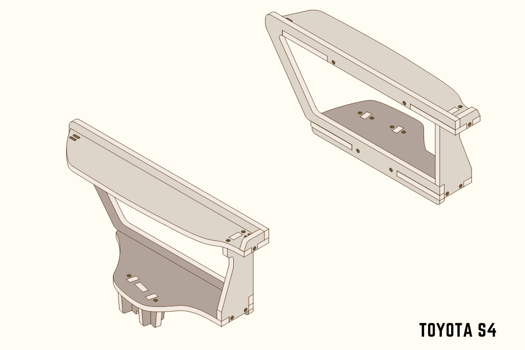 Duo d’étagères pour minivan - Toyota Sienna | Vanpackers®