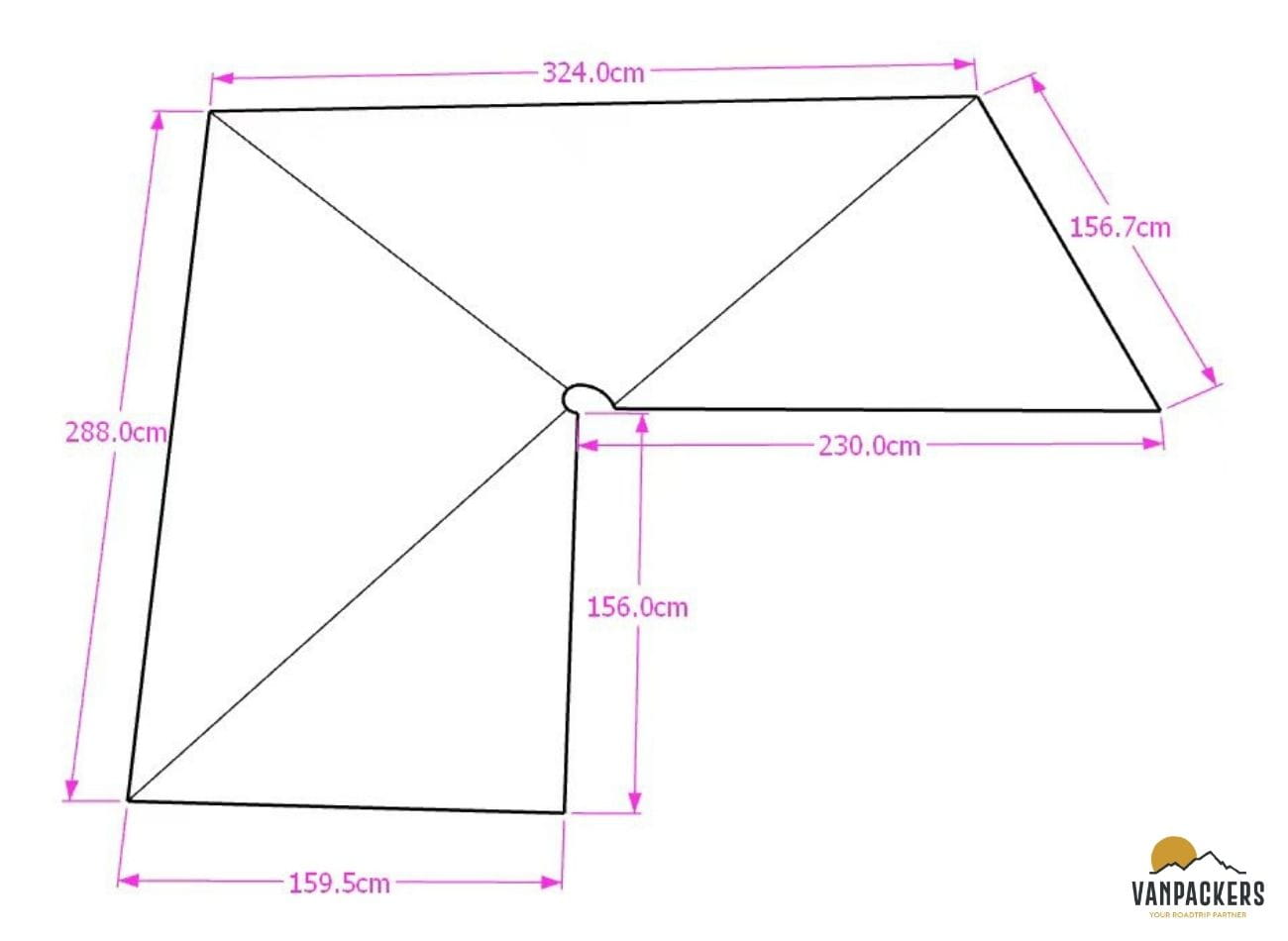 Vanpackers 270 Awning Dimensions
