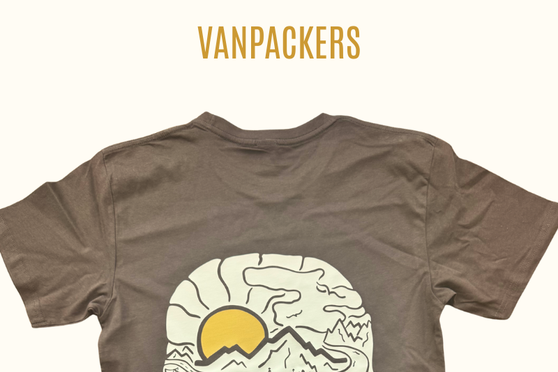 Brown Graphic T-Shirt – 100% Cotton | Vanpackers
