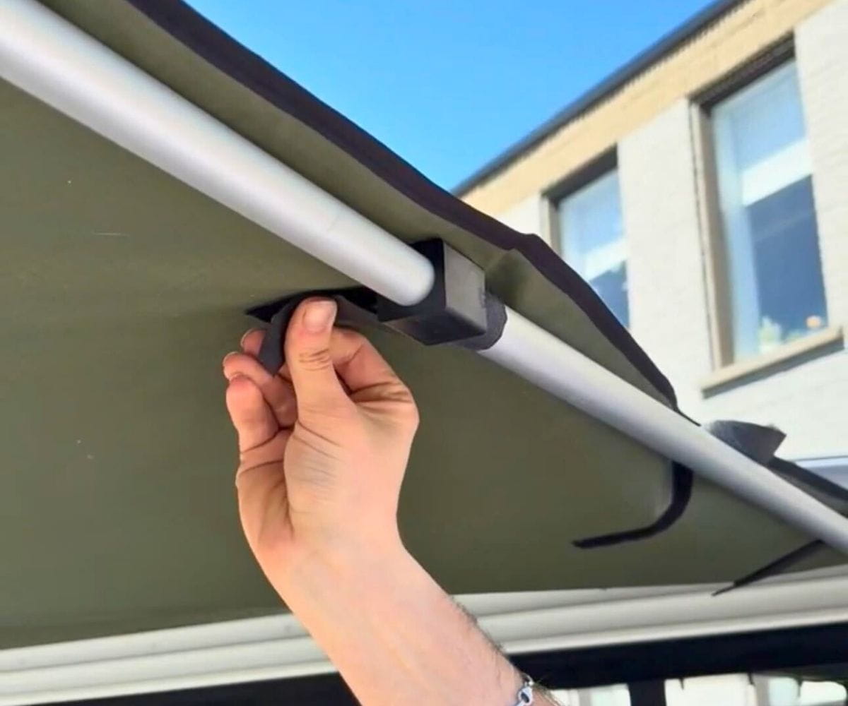 Vanpackers side awning bracket installation