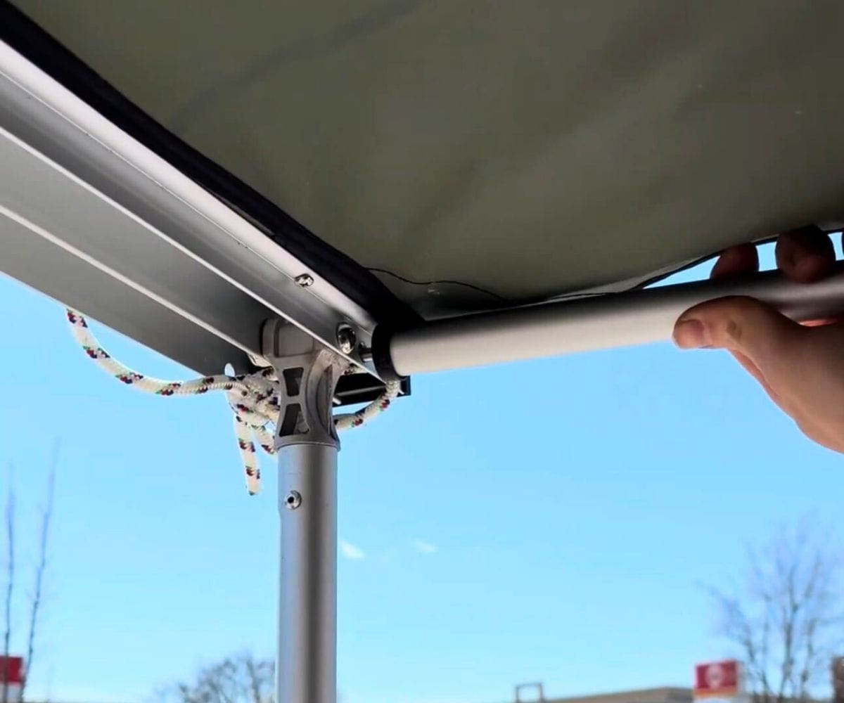 Vanpackers side awning bracket installation
