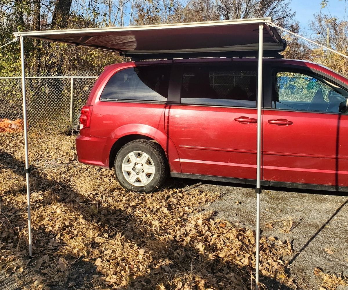 Vanpackers side awning fully opened